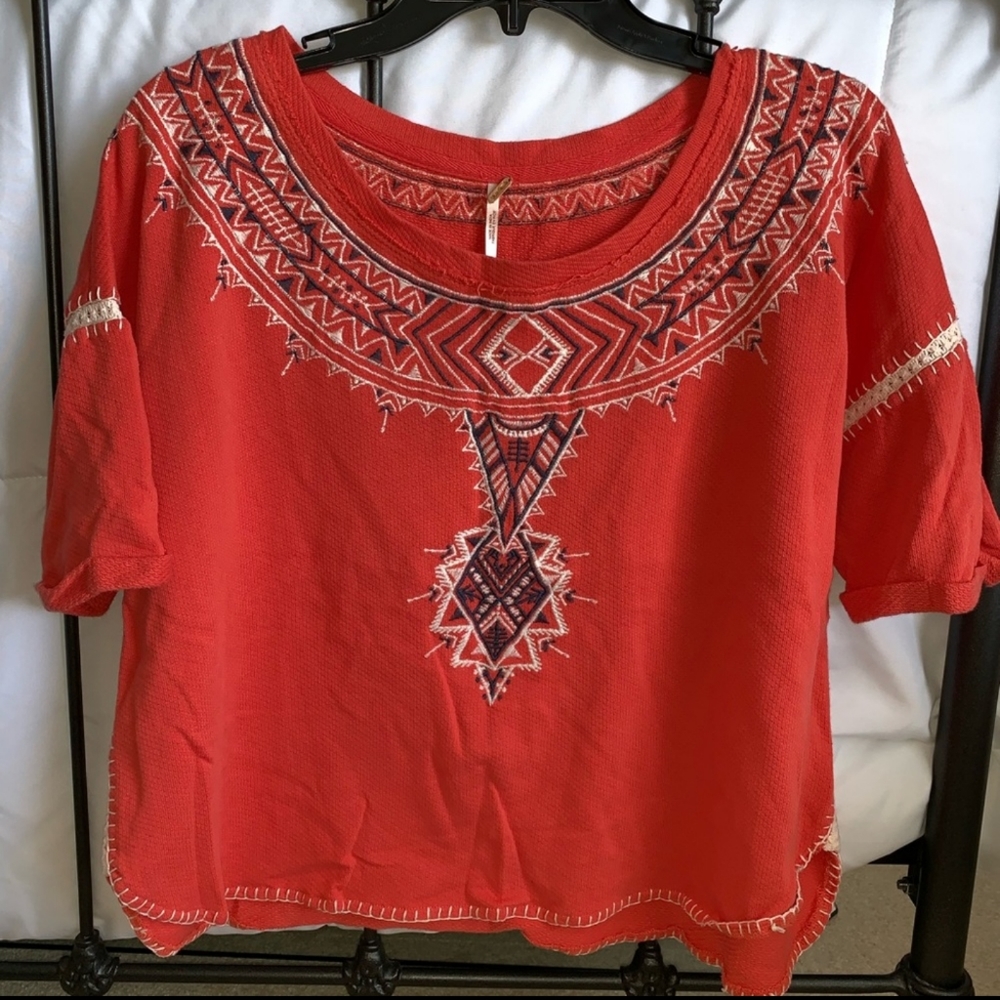 Free people embroidered top